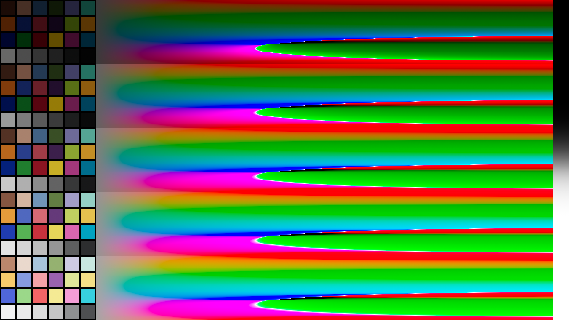 Test image (without RGC) with sRGB Output Transform applied